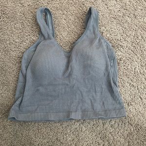 cropped and padded tank top